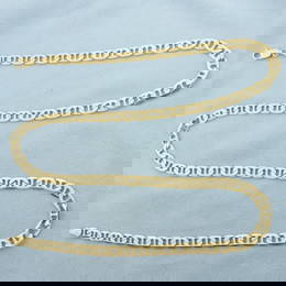 Italian 25 Inch Anchor Mariner Link Chain Necklace in 14k Yellow Gold