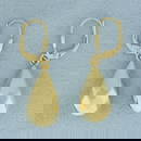 Faceted Teardrop Dangle Earrings in 18k Yellow Gold
