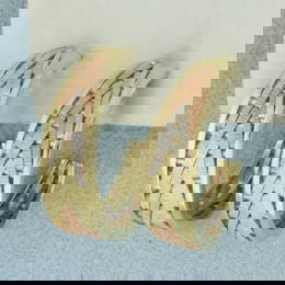 Tri-Color Hoop Earrings in 14k Yellow, Rose, and White Gold