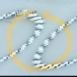 San Marco Macaroni Link Bracelet in 14k Yellow Gold