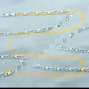 Italian 21 Inch Figaro Link Chain Necklace in 14k Yellow Gold