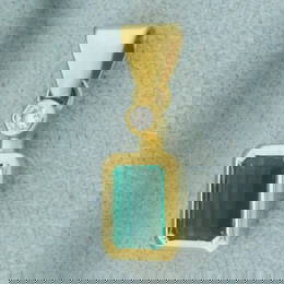 Columbian Emerald and Diamond Pendant in 18k Yellow Gold