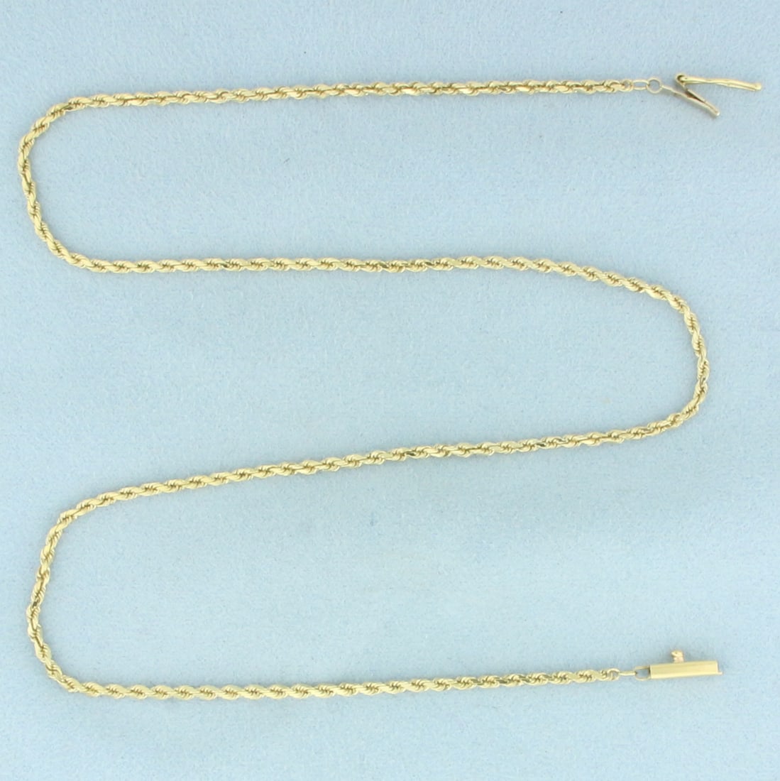 17 Inch Italian Diamond Cut Rope Link Chain Necklace in 14k Yellow Gold (1 of 2)