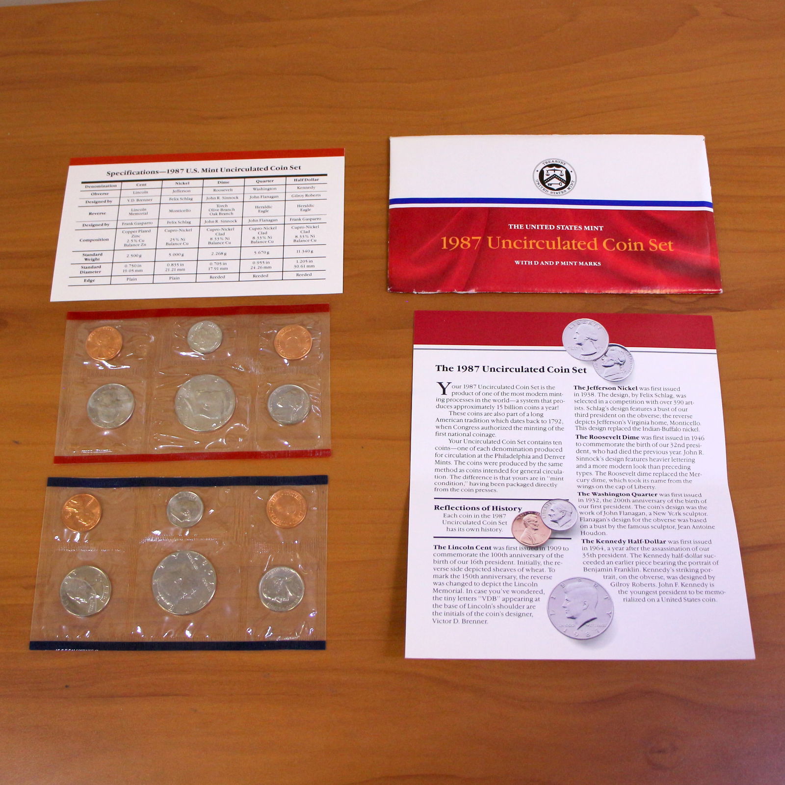 1987 US Mint Uncirculated Coin Set OGP and COA (1 of 2)