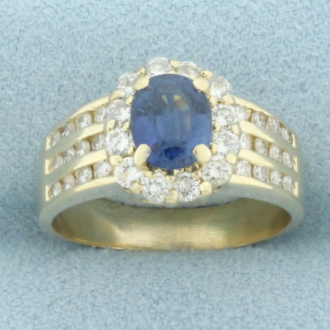 Sapphire and Diamond Ring in 14k Yellow Gold (1 of 4)