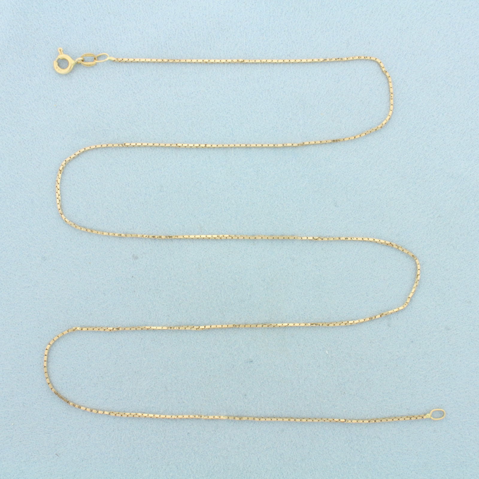 Italian 20 Inch Box Link Chain Necklace in 14k Yellow Gold (1 of 2)