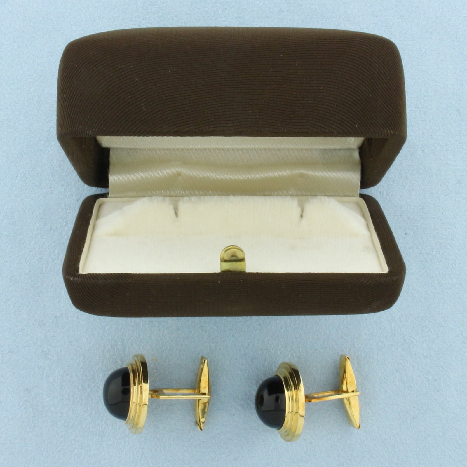 Vintage Amsterdam Saller Amethyst Cufflinks in 18k Yellow Gold (1 of 3)
