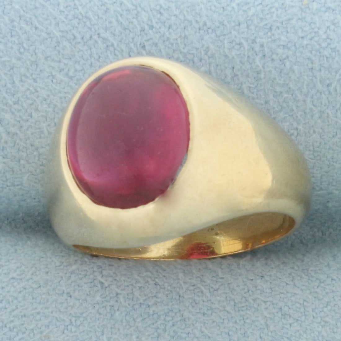 Lab Ruby Ring in 10k Yellow Gold - 2