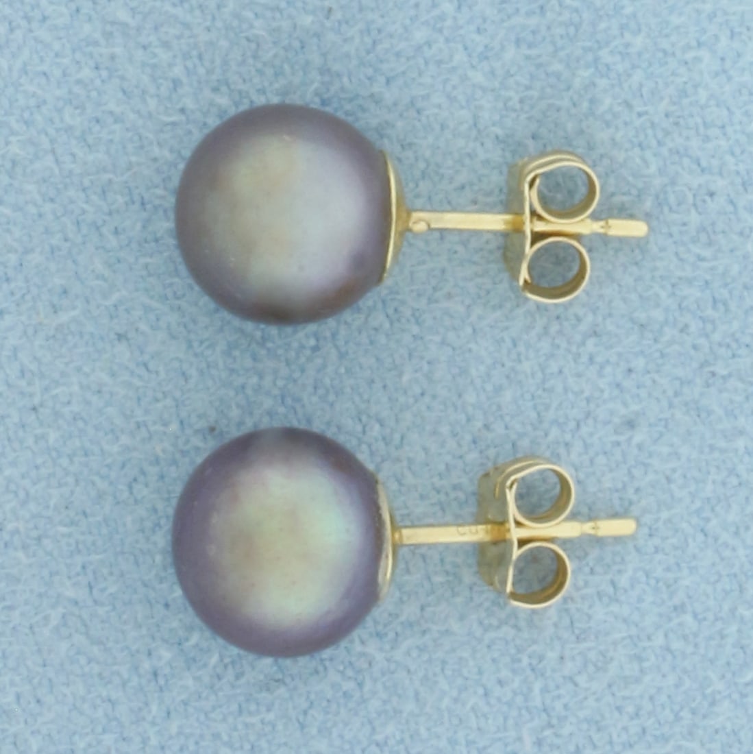 Tahitian Pearl Stud Earrings in 14k Yellow Gold (1 of 2)