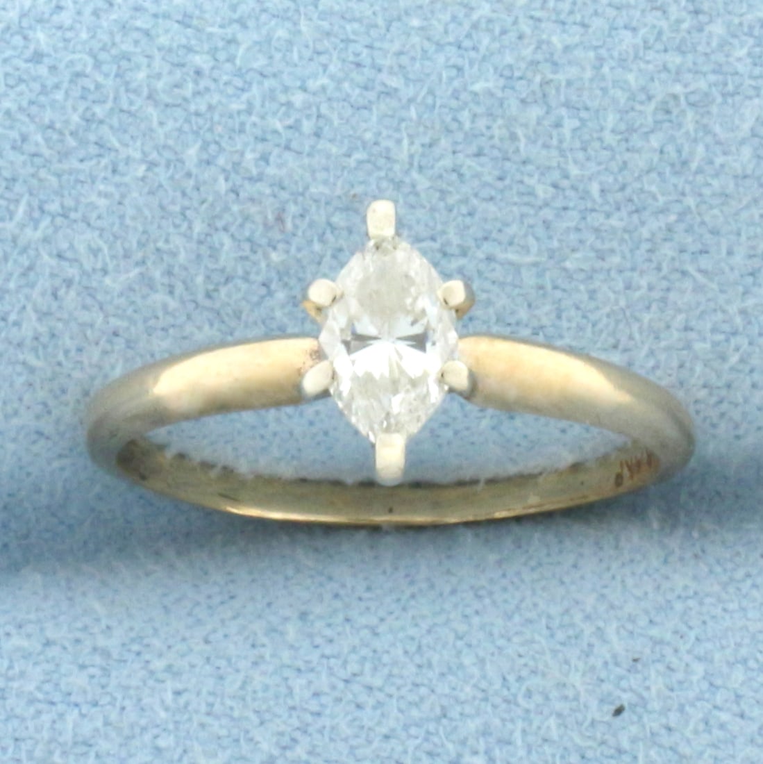 Marquise Diamond Solitaire Engagement Ring in 14k Yellow Gold (1 of 4)