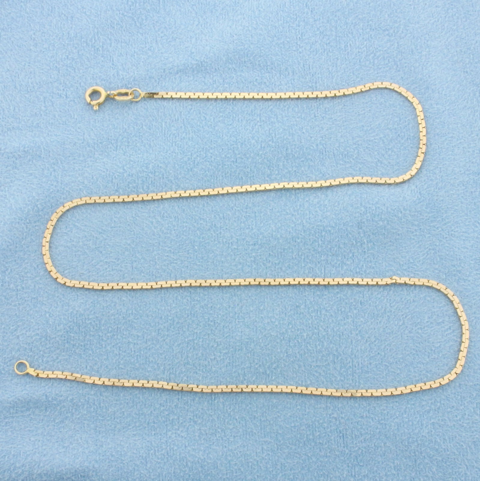 Italian 16 Inch Boston Link Chain Necklace in 14k Yellow Gold (1 of 2)