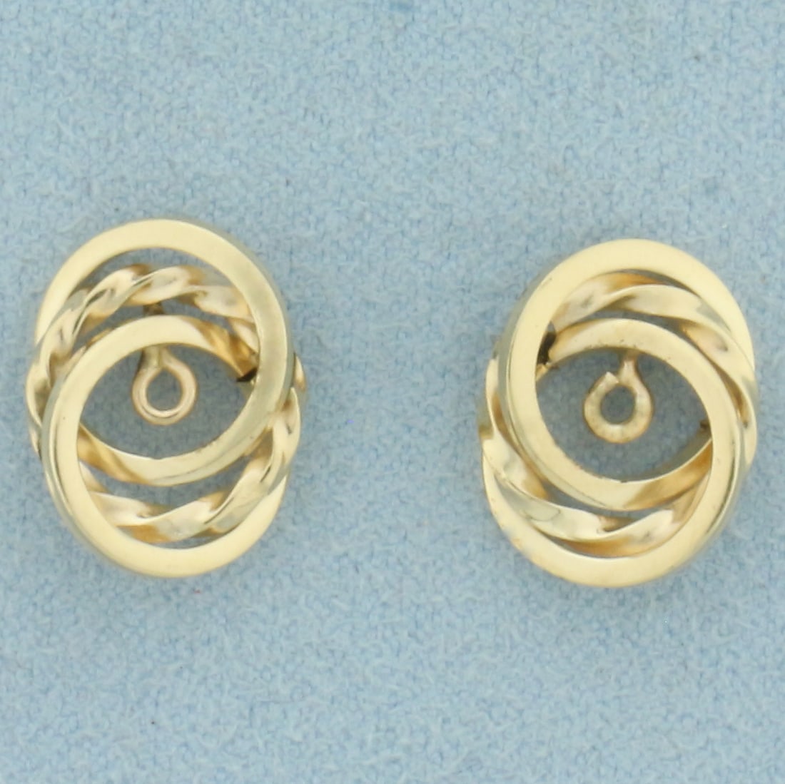 Swirl Design Stud Earring Enhancers in 14k Yellow Gold (1 of 2)