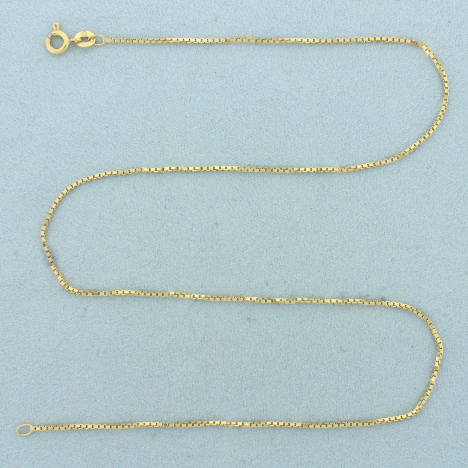 Italian 15 Inch Box Link Chain Necklace in 14k Yellow Gold (1 of 2)