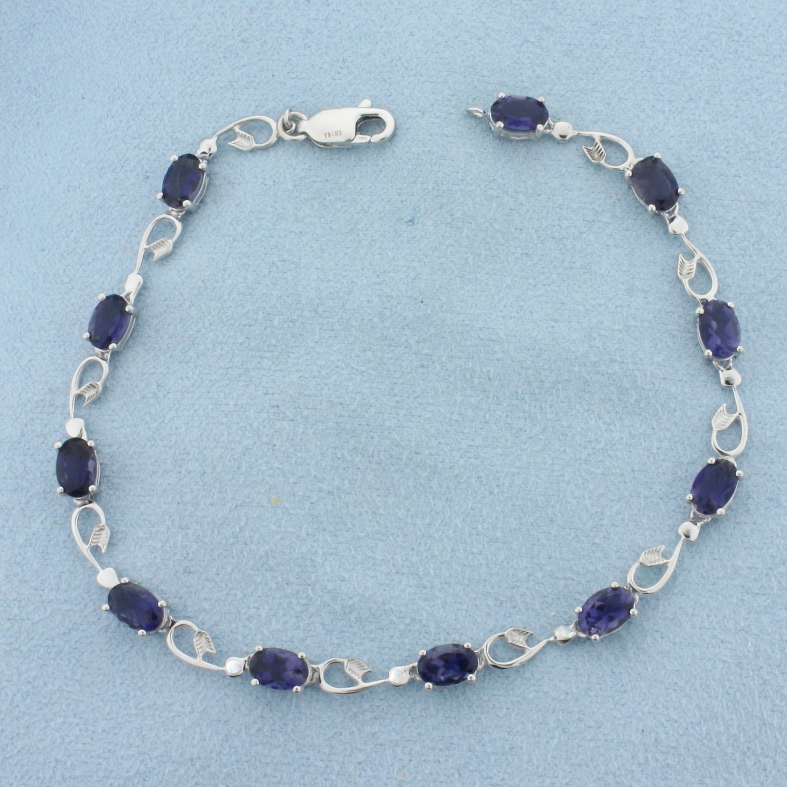 Tanzanite Tennis Bracelet in 10K White Gold (1 of 2)