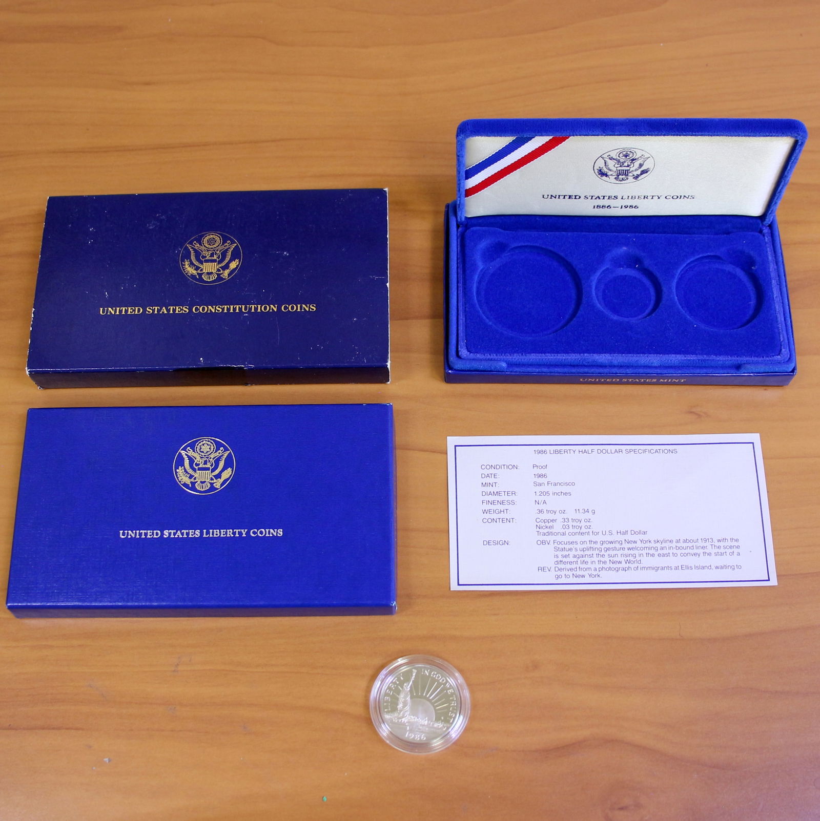 Uncomplete US Mint Constitution Coin Set OGP (1 of 3)
