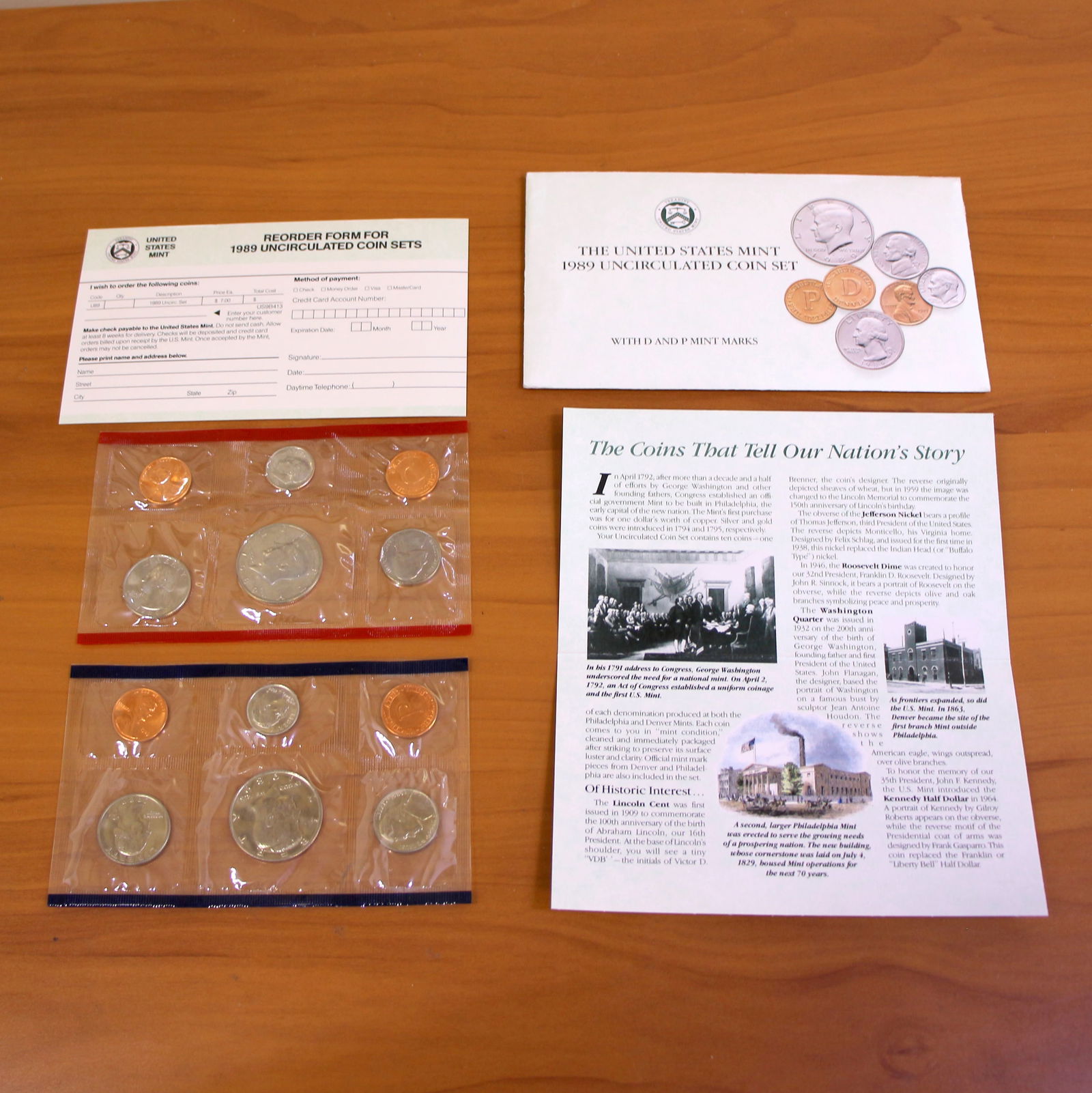 1989 US Mint Uncirculated Coin Set OGP and COA (1 of 2)