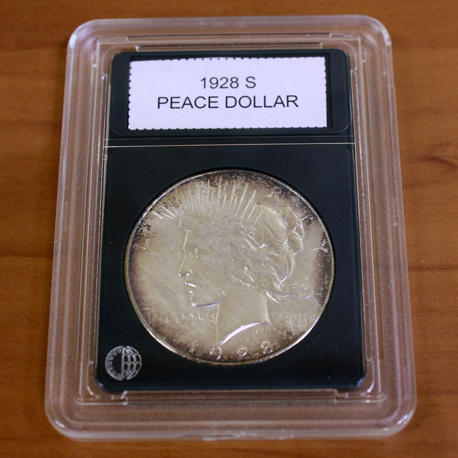 1928S Peace Silver Dollar Coin Key Date in Slab: Condition Shown in picture. From CoinWorld. Key Date.