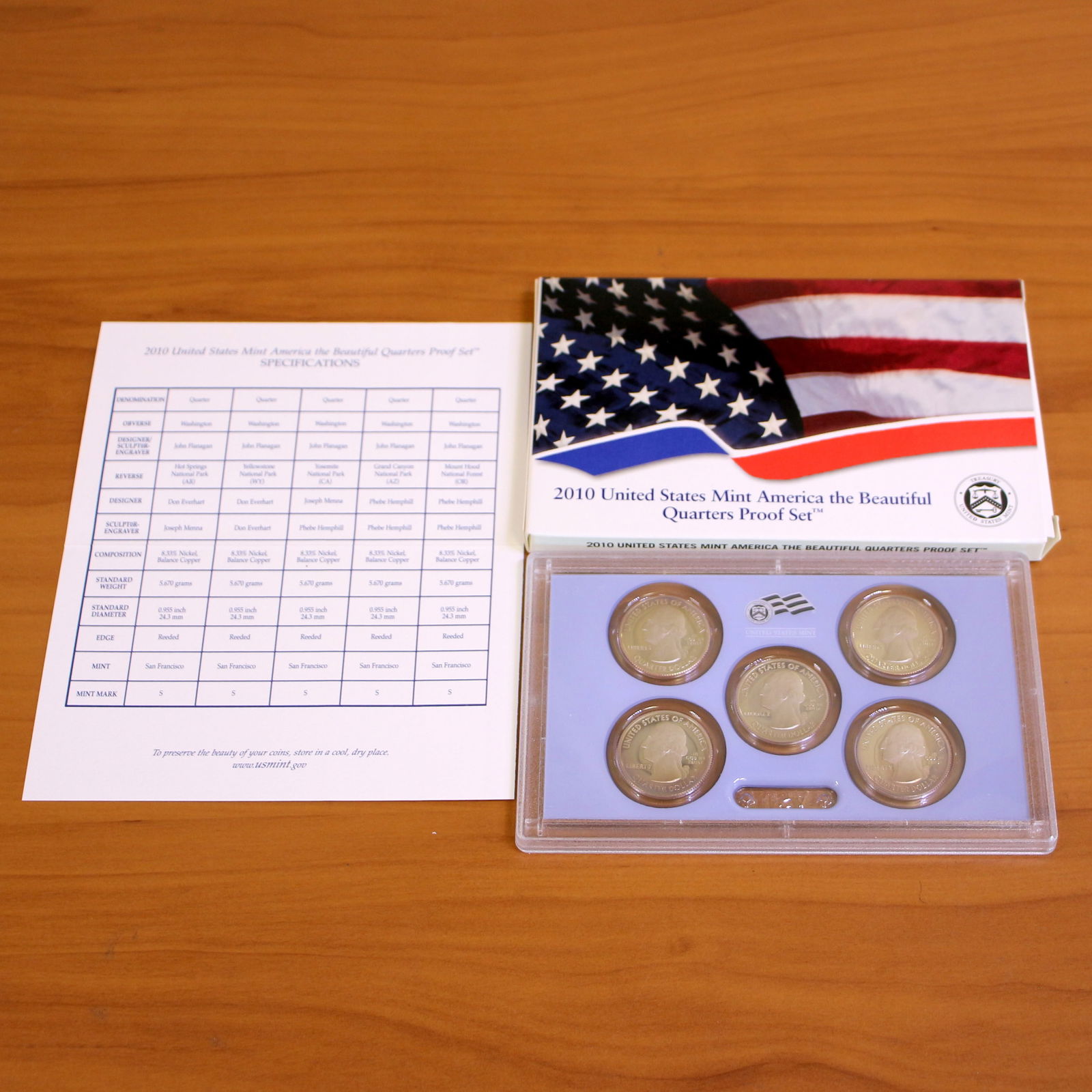 2010 US Mint America the Beautiful Quarters Proof Coin Set OGP (1 of 3)