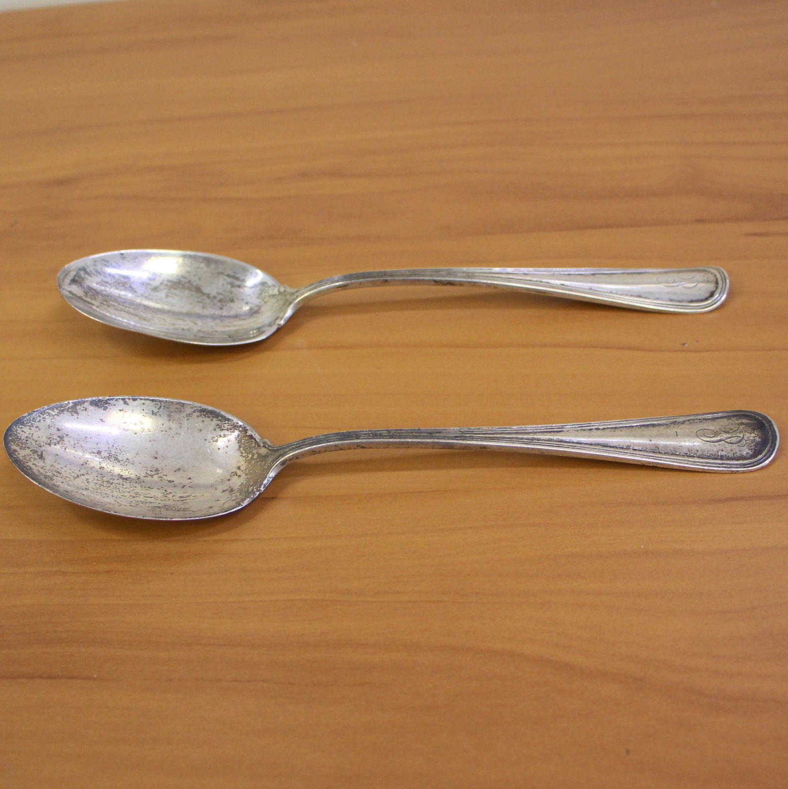 Set Of Two Watson Sterling Silver Serving Spoons (1 of 5)