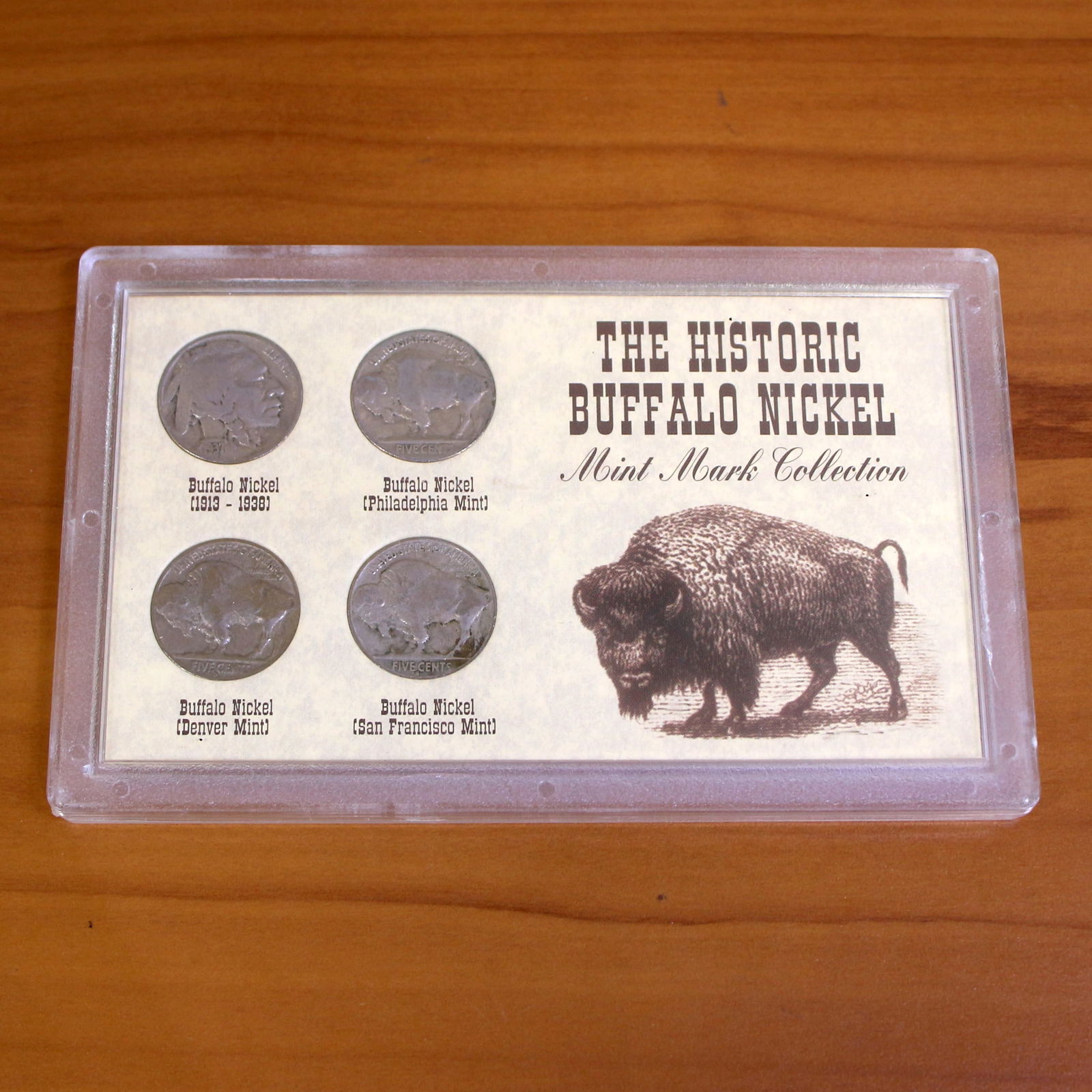 Historic Buffalo Nickel Mint Mark Collection: Contains one Historic Buffalo Nickel Mint Mark Collection which includes: one 1937 Buffalo Nickel, one 1937 Philadelphia Mint Buffalo Nickel, one 1937 Denver Mint Buffalo Nickel, and one 1930 San Fran