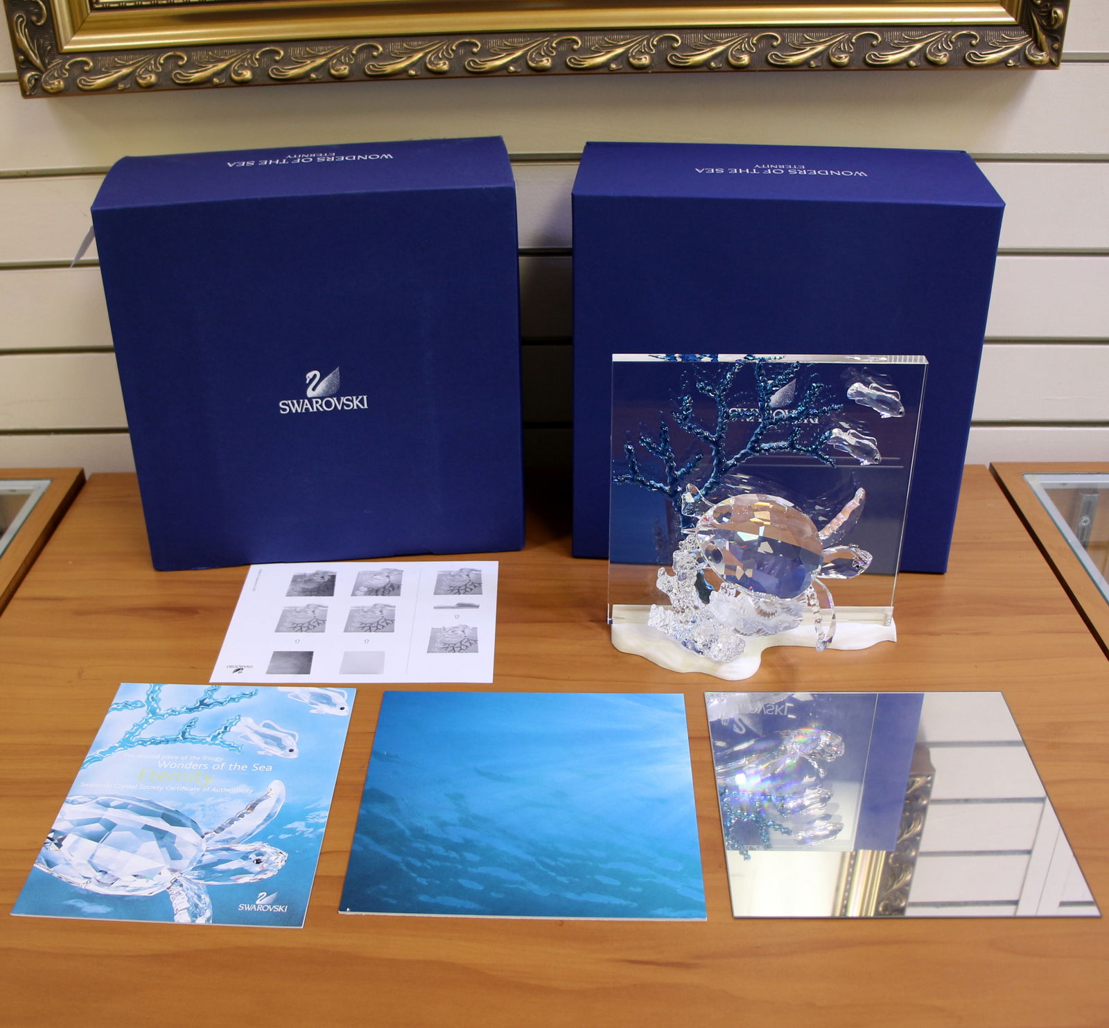 Swarovski Crystal 0684266 Wonders of the Sea Eternity Colored Turtle with Box and COA: Excellent condition with original box and certificate.
