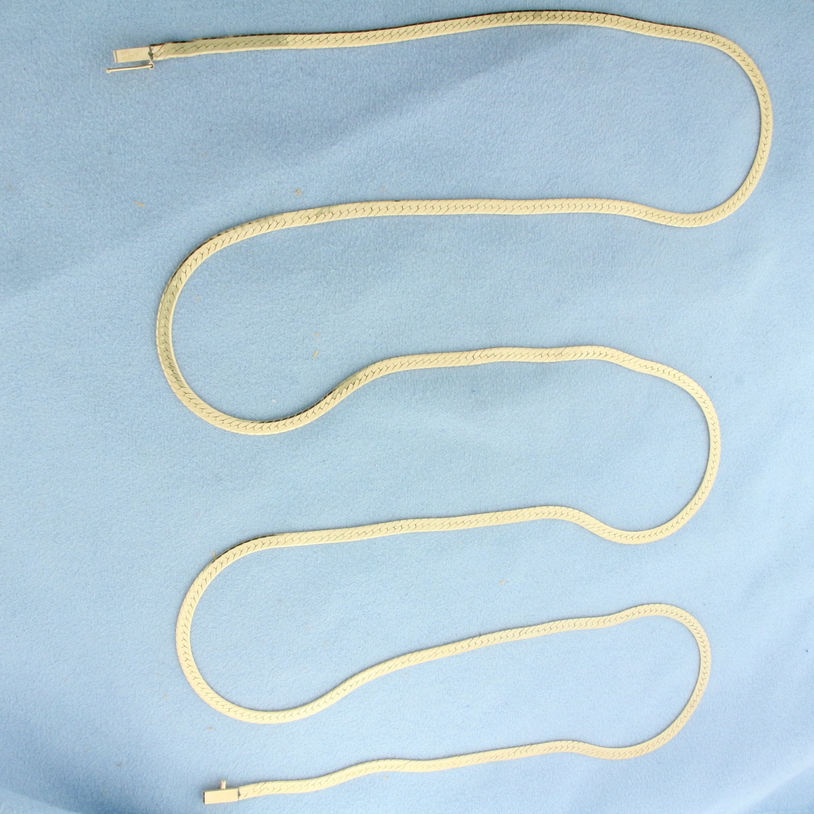 36 Inch Herringbone Link Chain Necklace in 14k Yellow Gold (1 of 2)