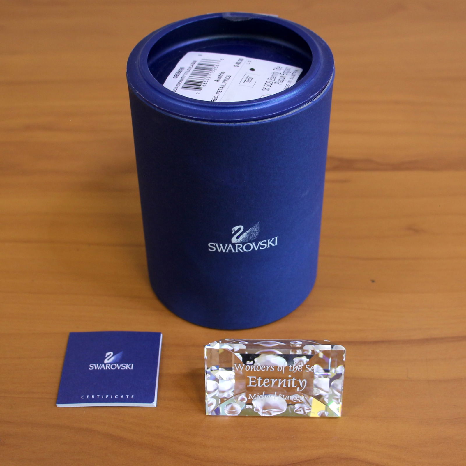 Swarovski Crystal 0855626 Wonders of the Sea Eternity Michael Stamey Title Plaque with Cert (1 of 3)