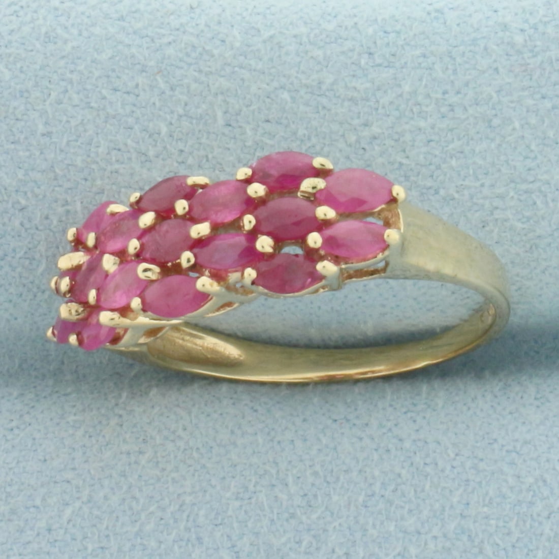 Natural Ruby Ring in 10k Yellow Gold - 2