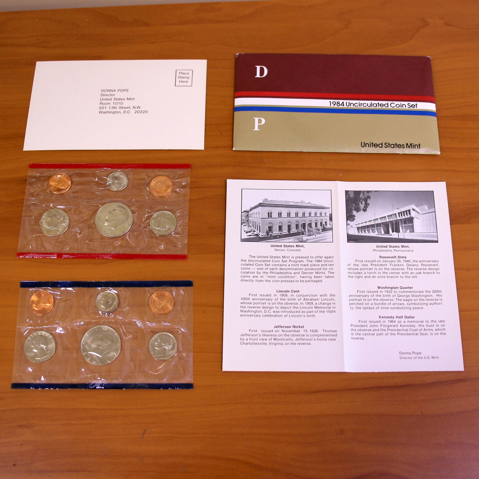 1984 US Mint Uncirculated Coin Set OGP and COA (1 of 2)