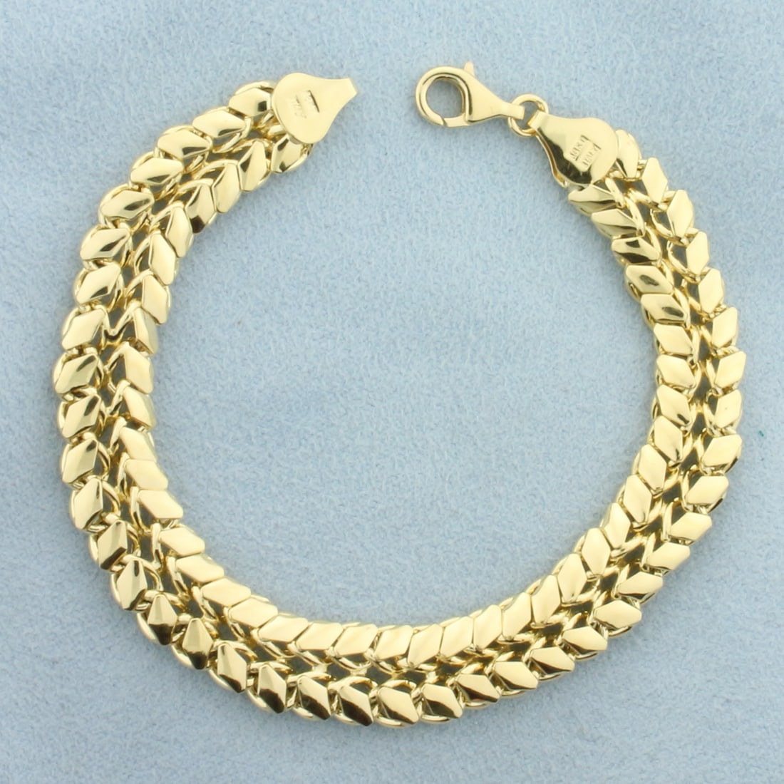 Italian Fancy Designer Link Bracelet in 18k Yellow Gold (1 of 2)