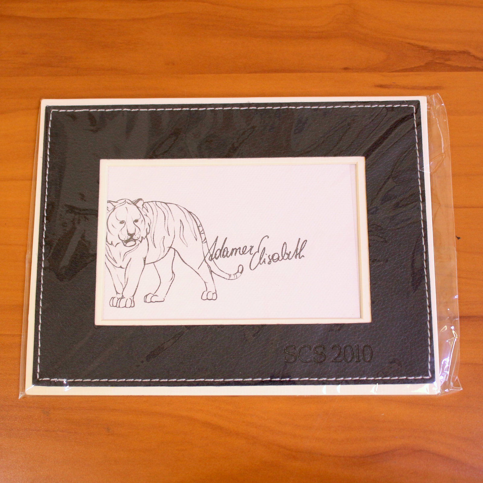 Swarovski SCS 2010 Framed Tiger Drawing Signed by Elisabeth Adamer 1271345: Never used, in original packaging.