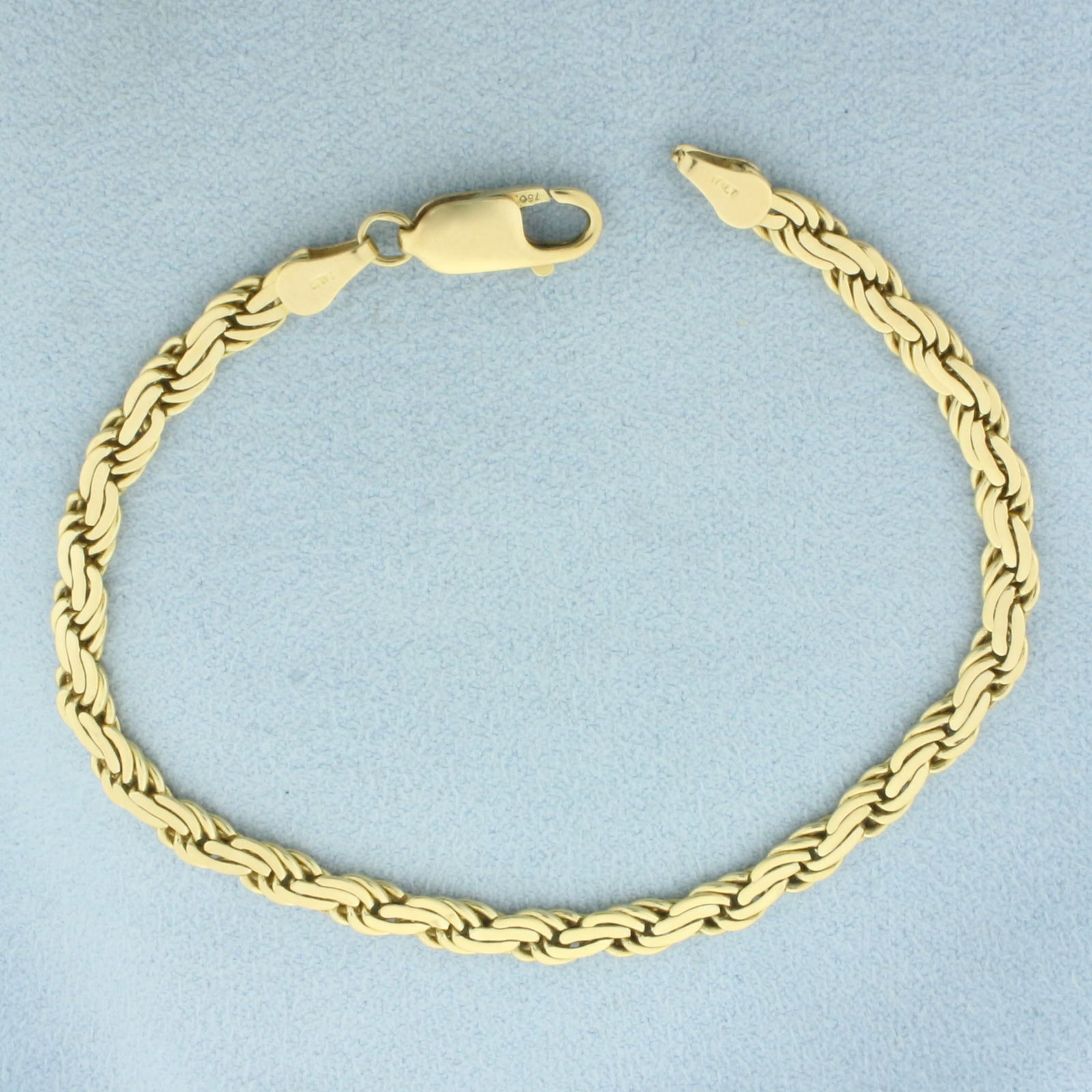 Italian Boston Link Chain Bracelet in 18k Yellow Gold (1 of 2)