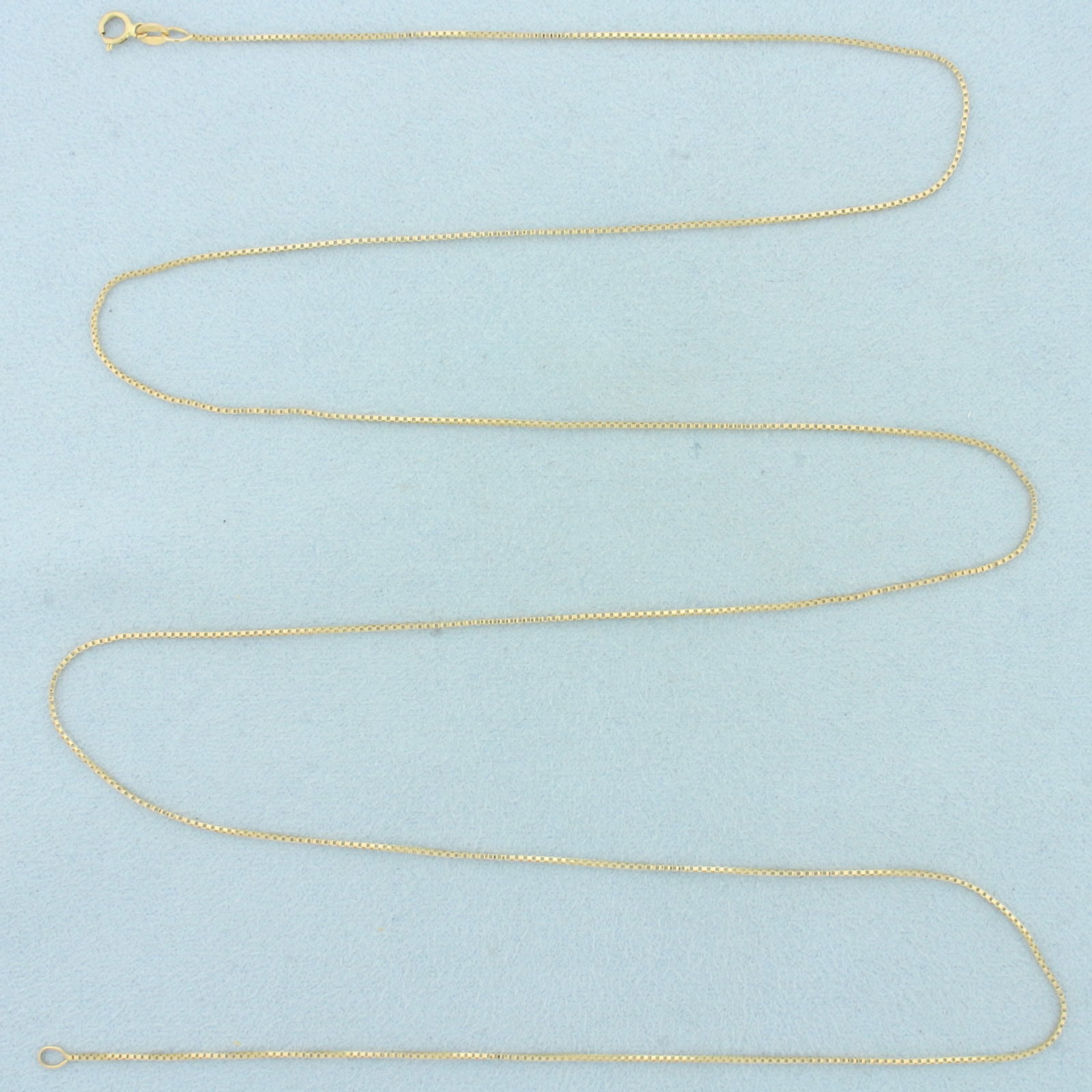 Italian 30 Inch Box Link Chain Necklace in 14k Yellow Gold (1 of 2)