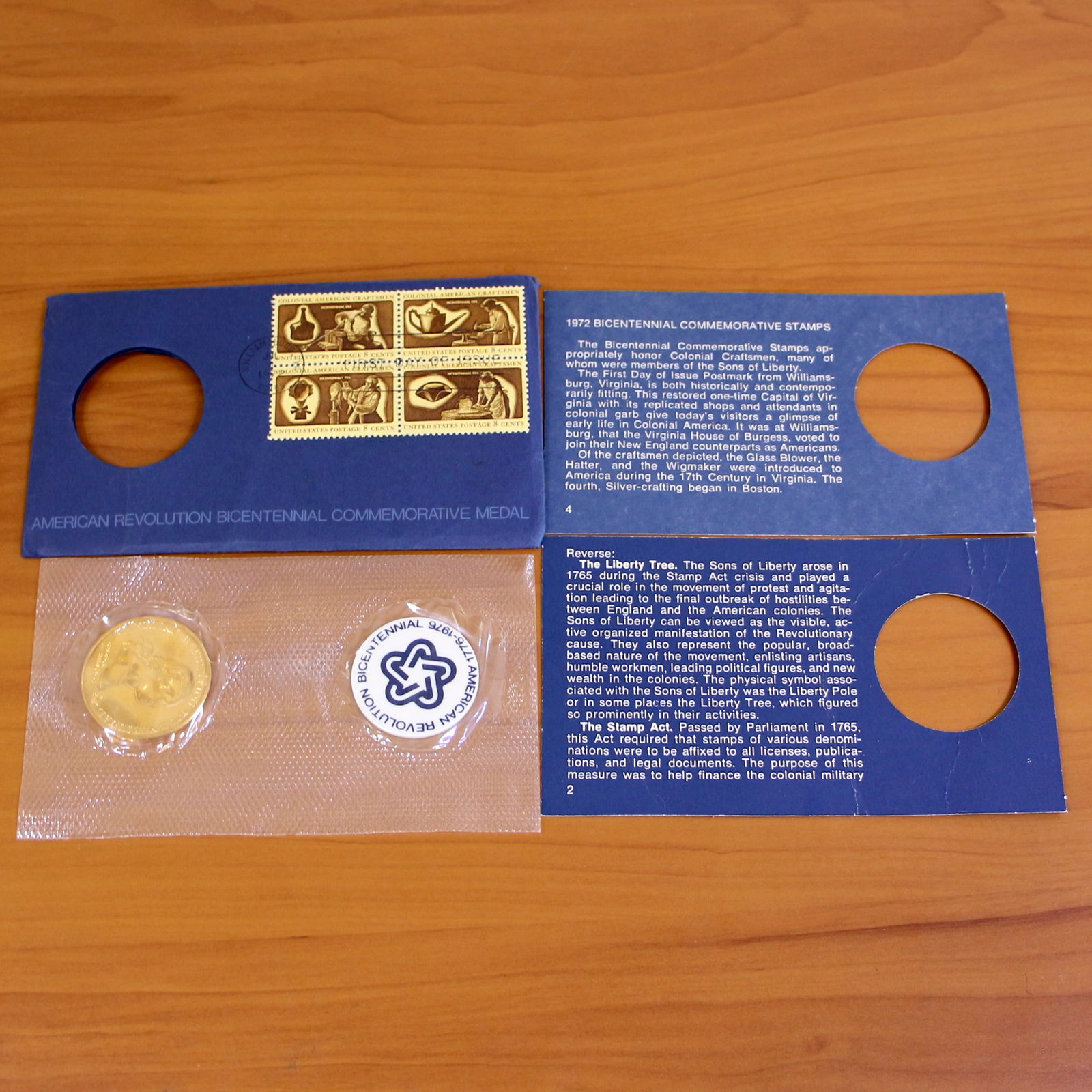 1972 American Revolution Bicentennial Commemorative Medal Coin OGP (1 of 3)