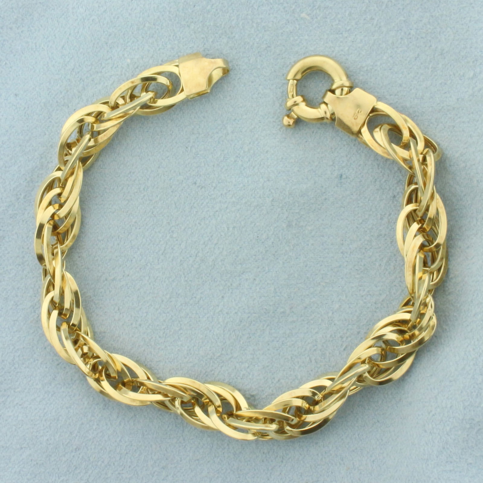 Italian Large Link Rope Bracelet in 18k Yellow Gold (1 of 2)