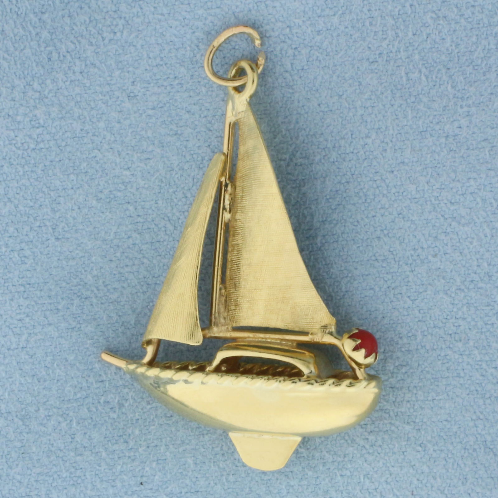 Sailboat 3-D Pendant or Large Charm in 18k Yellow Gold (1 of 2)