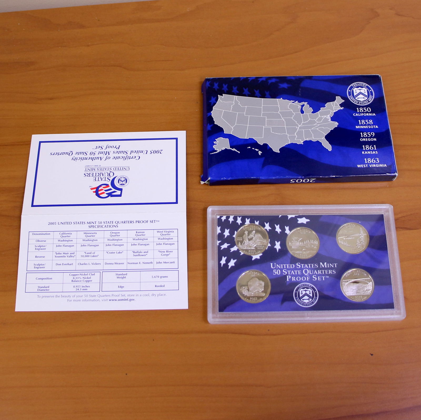 US Mint State Quarters Proof Set - 2