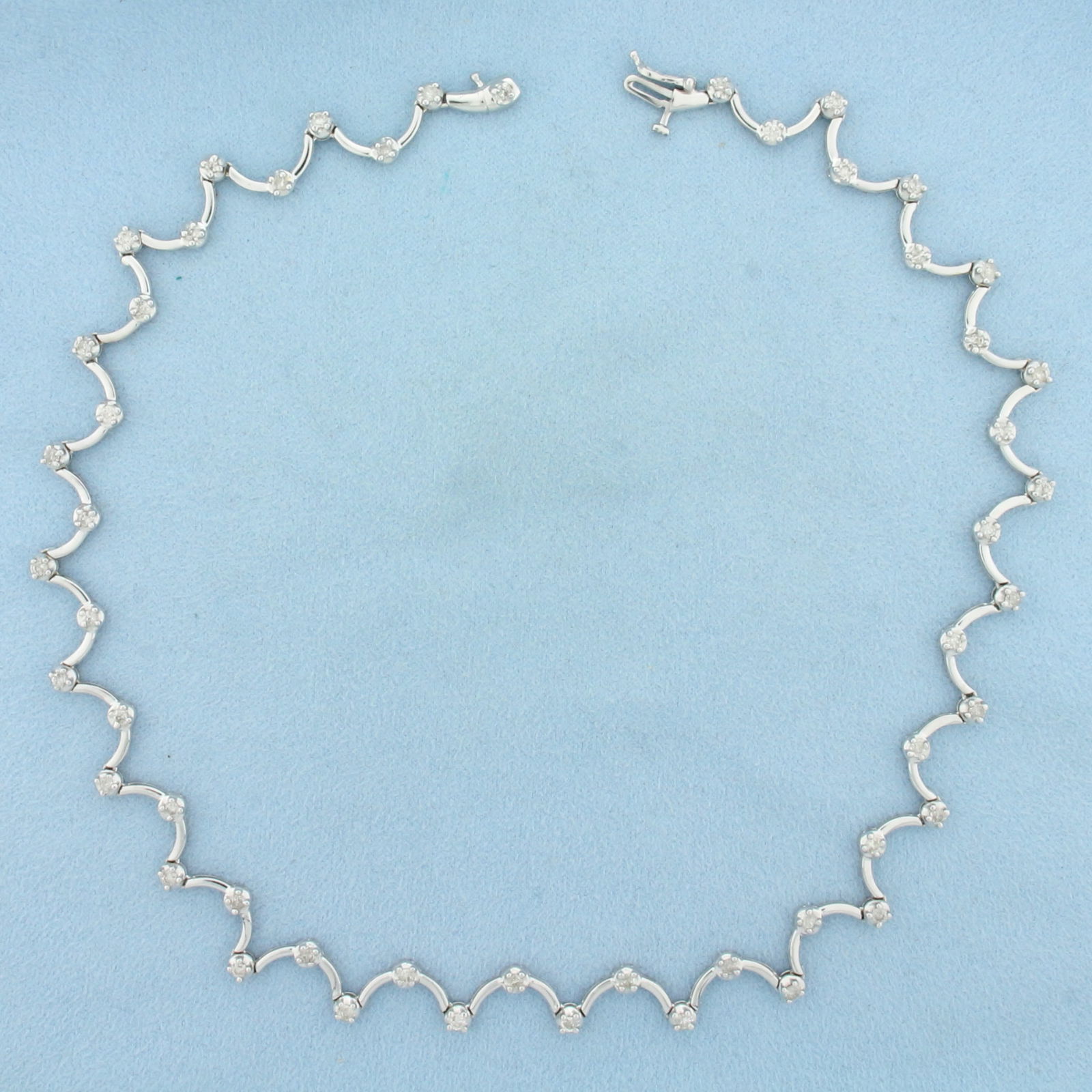 Designer Diamond Choker Necklace in 14k White Gold (1 of 2)