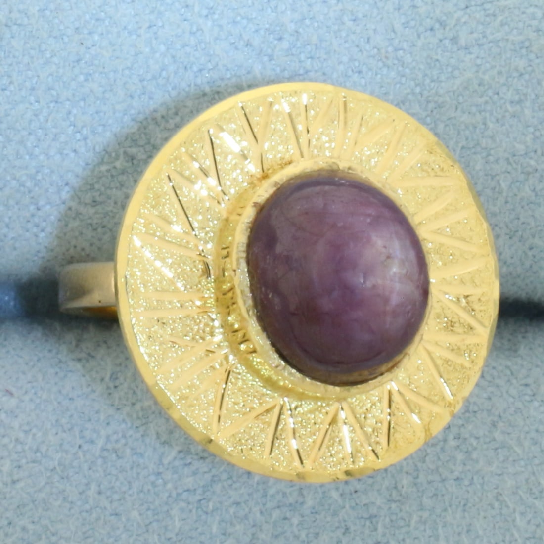 Star Ruby Ring in 22k Yellow Gold - 2