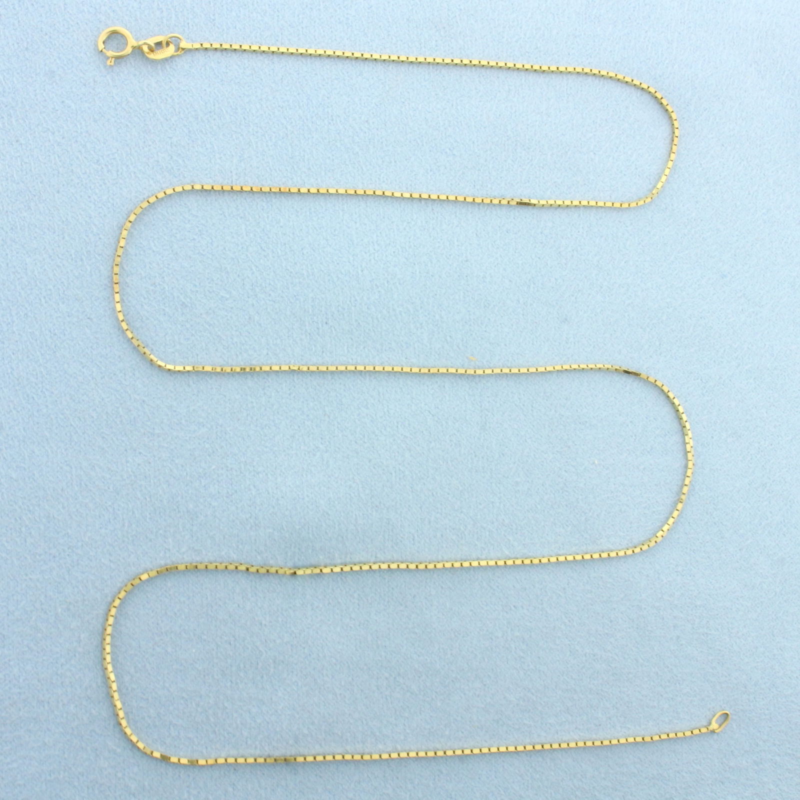 20 Inch Box Link Chain Necklace in 18k Yellow Gold (1 of 2)