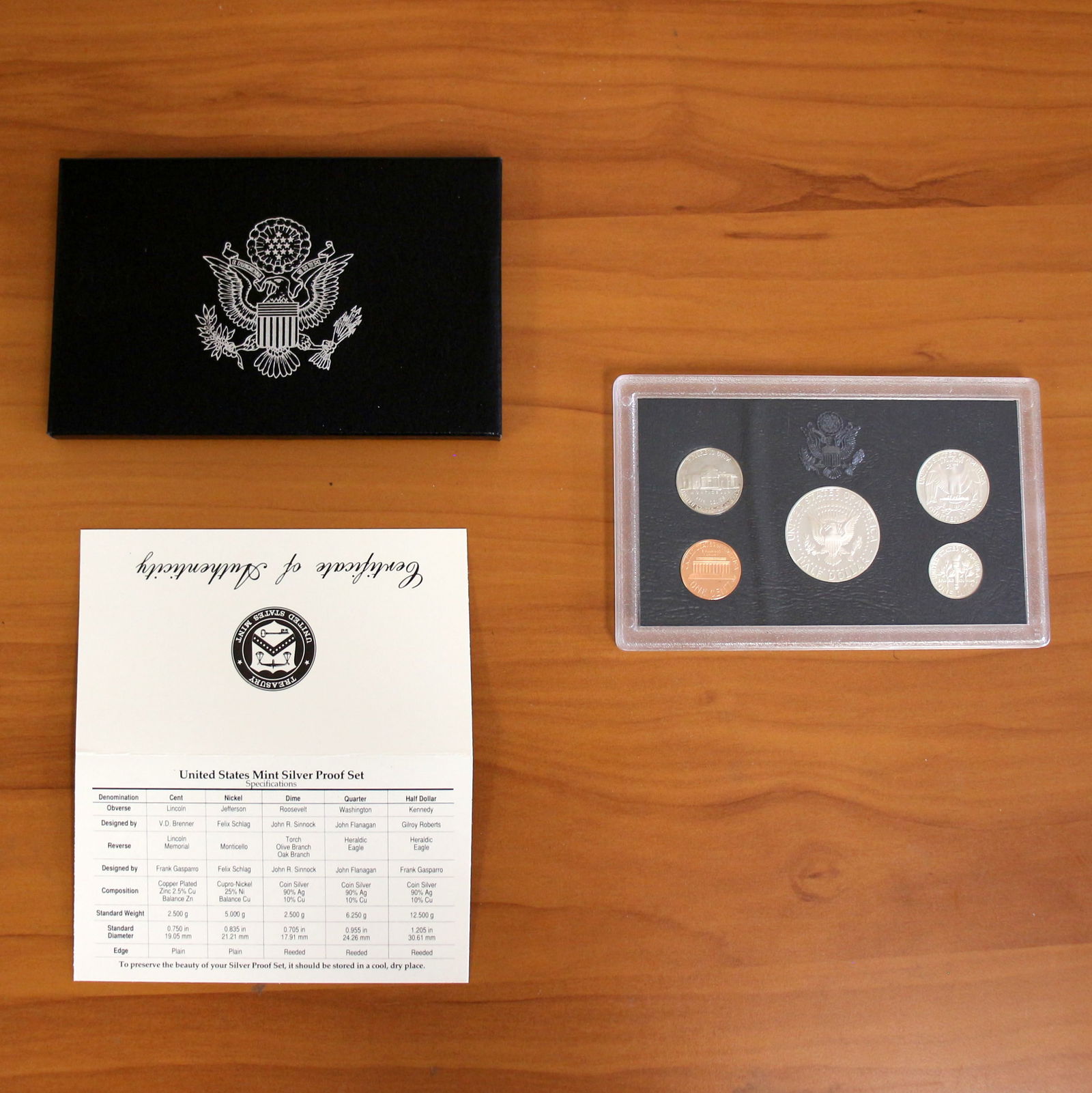 U.S. Mint Silver Proof Coin Set OGP COA - 2