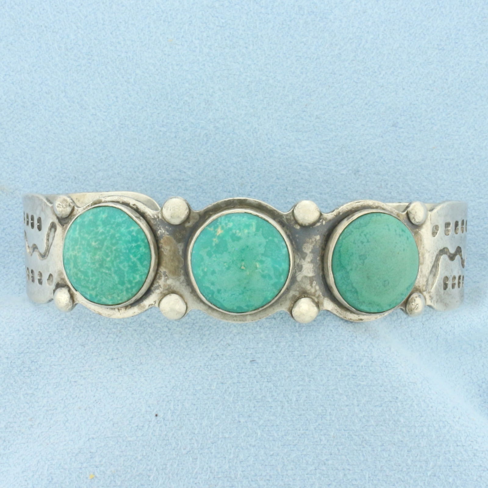 Turquoise Cuff Bracelet in Sterling Silver (1 of 3)