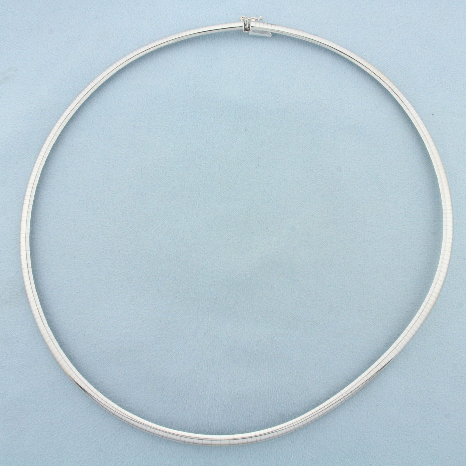 Italian 18 Inch Omega Necklace in 14k White Gold (1 of 2)