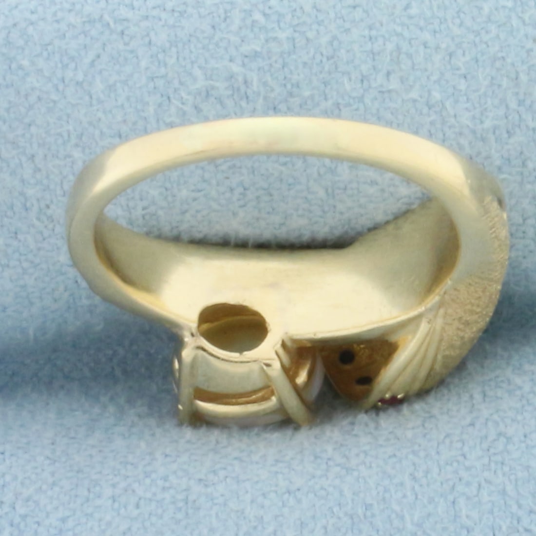 Opal and Ruby Ring in 14k Yellow Gold - 4
