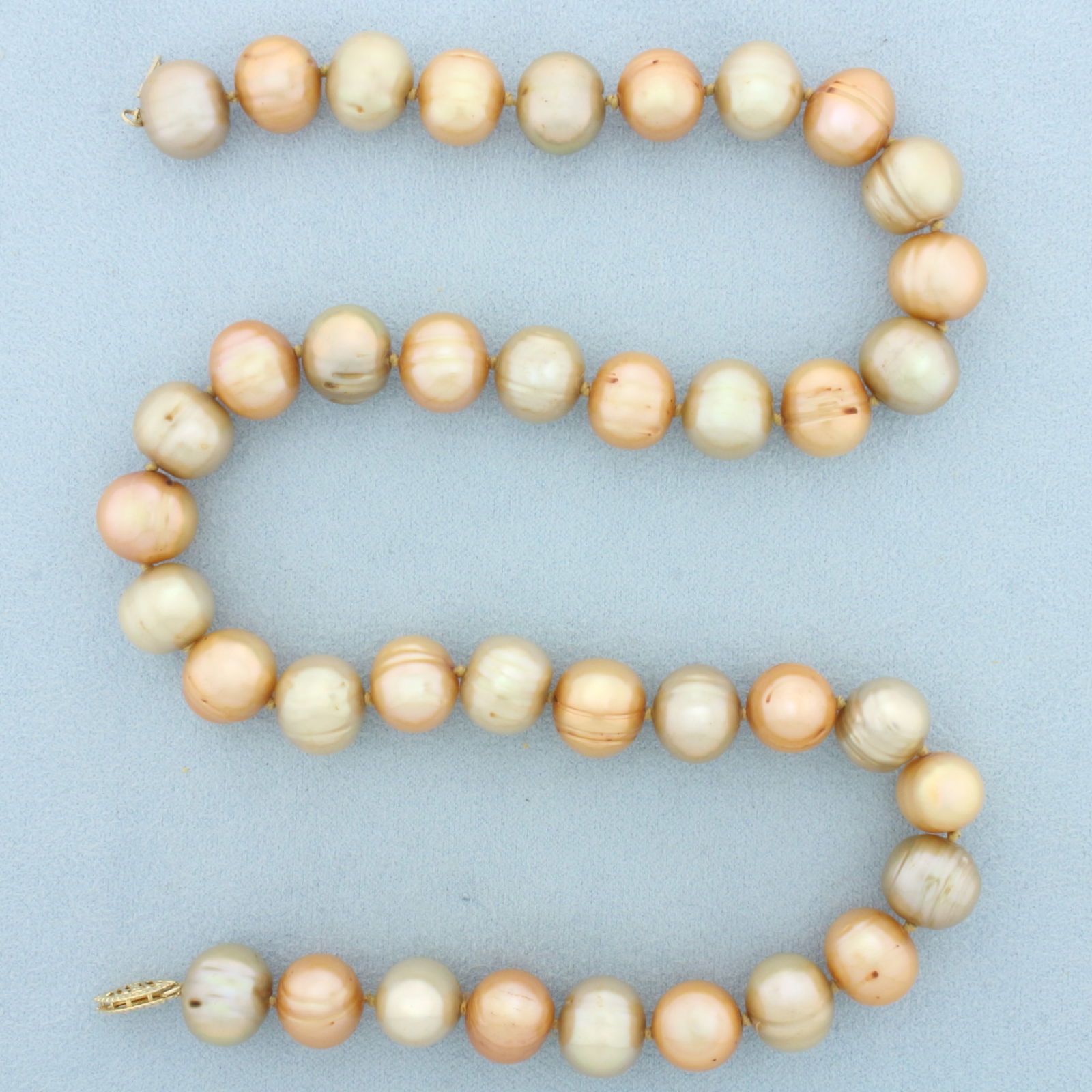 Baroque South Sea Pearl Necklace in 14k Yellow Gold (1 of 2)
