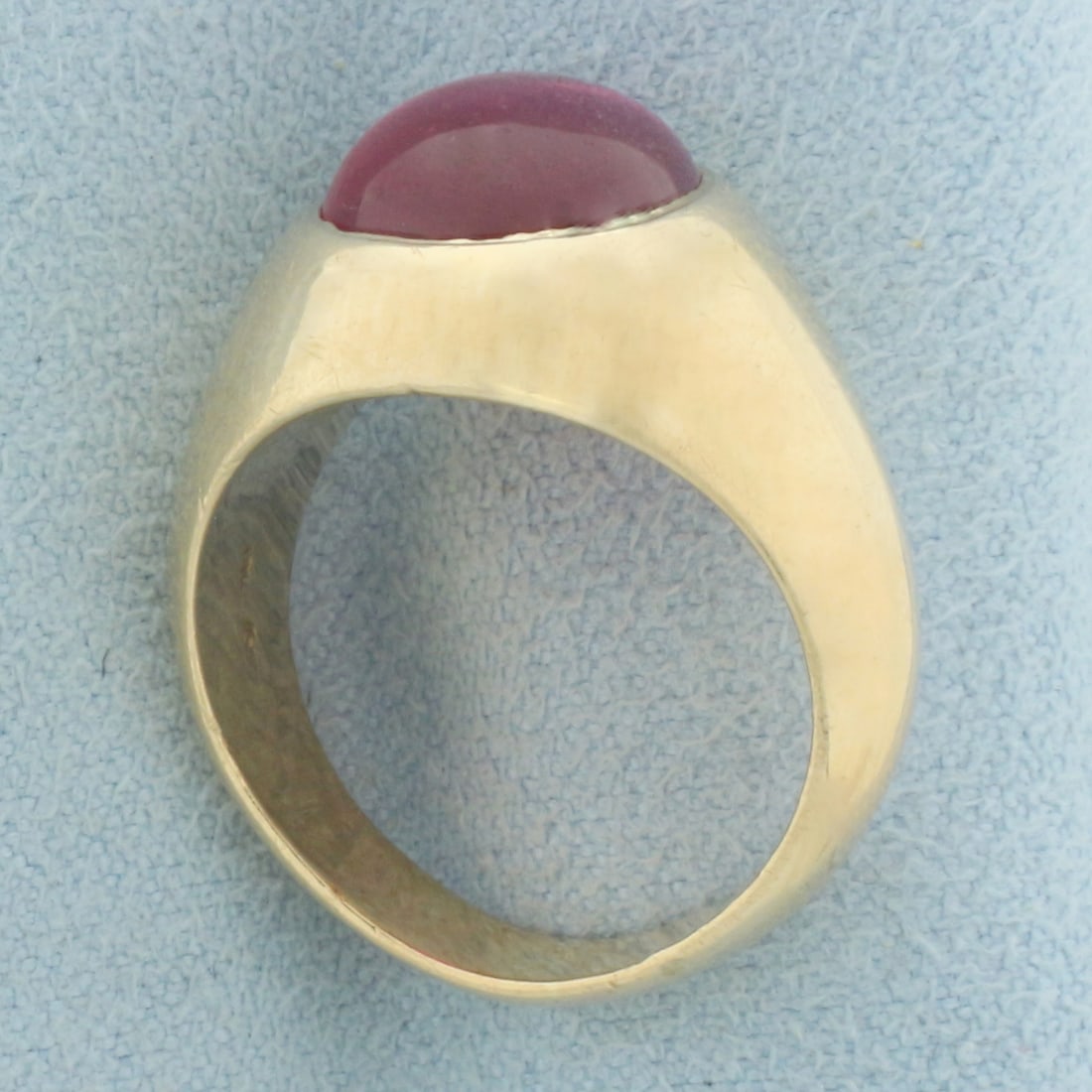 Lab Ruby Ring in 10k Yellow Gold - 3