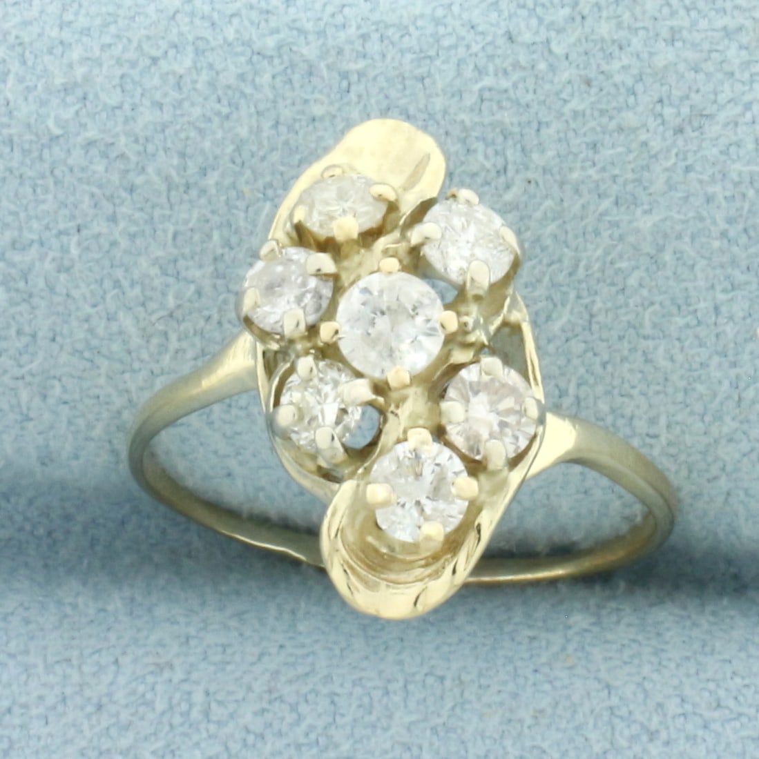 Diamond Cocktail Ring in 10k Yellow Gold (1 of 4)