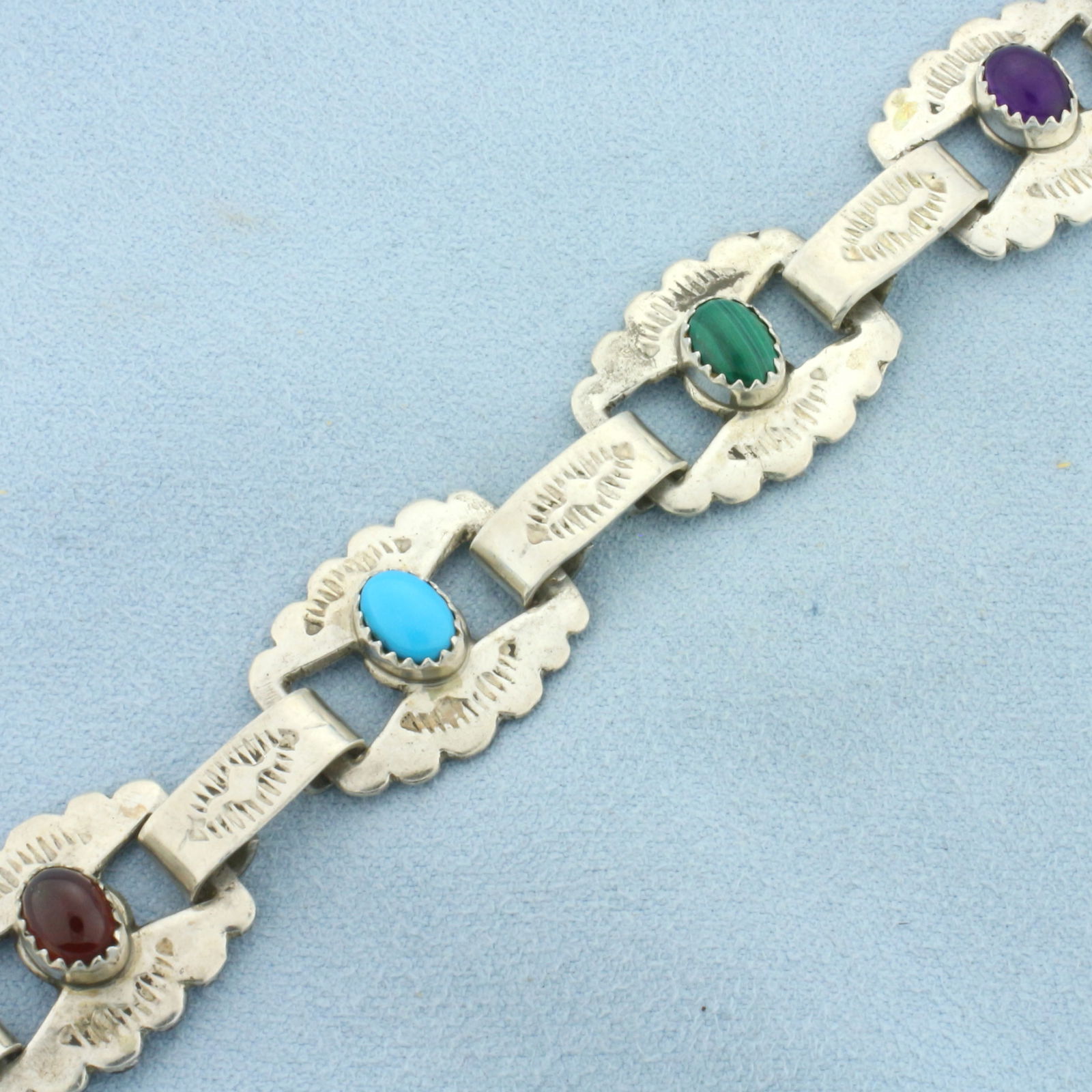 Multi-Gemstone Bracelet in Sterling Silver - 2