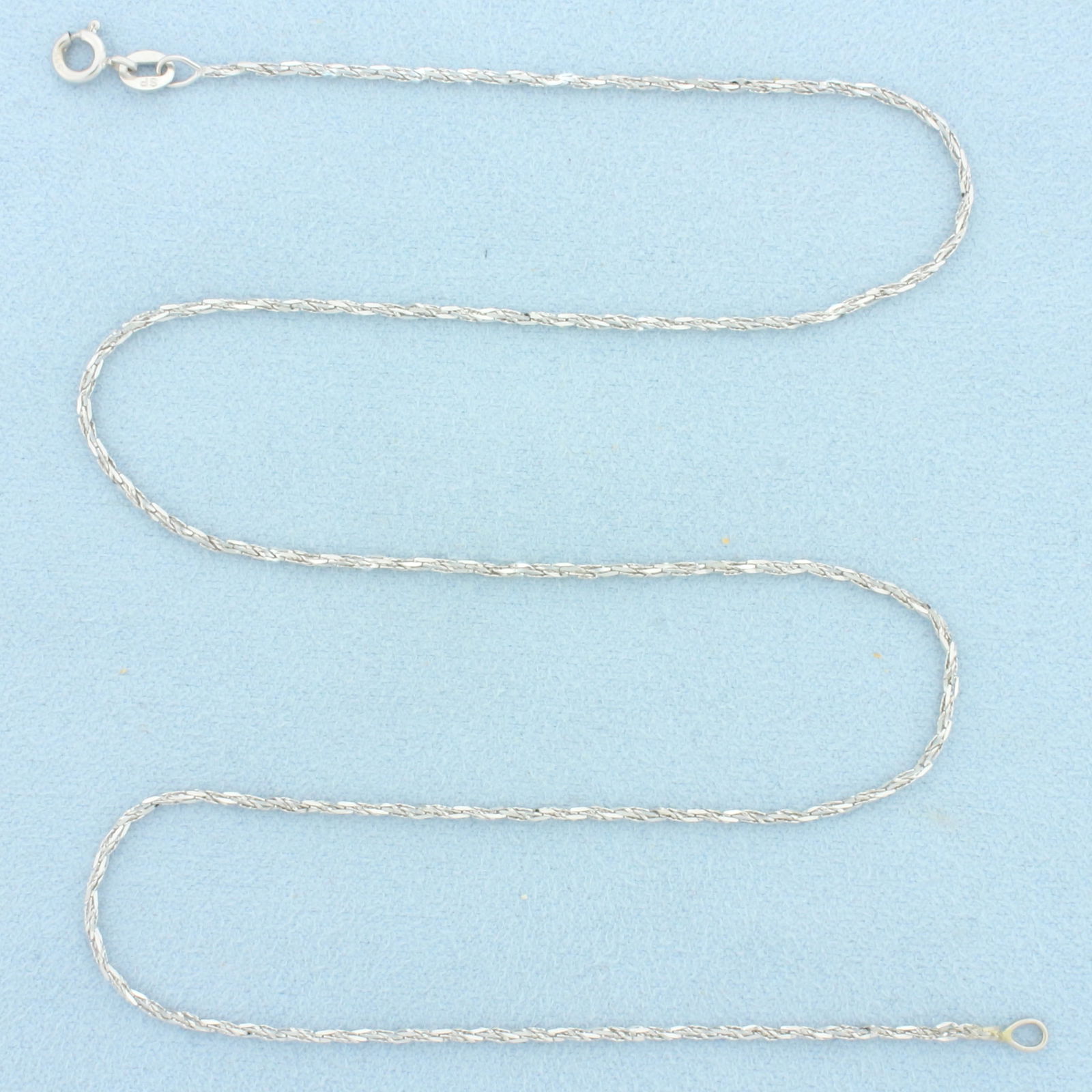 18 Inch Sparkle Link Chain Necklace in 14k White Gold (1 of 2)