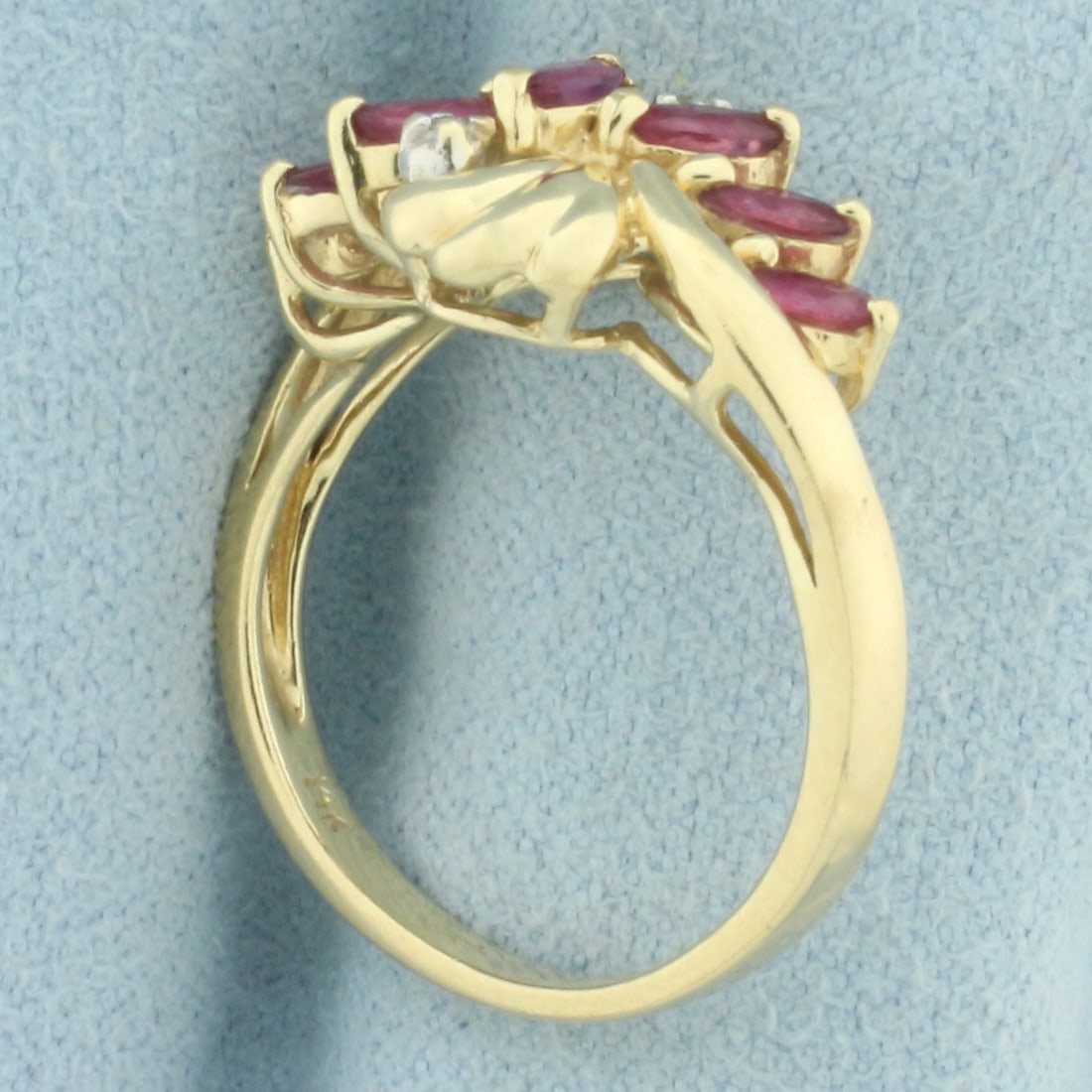 Ruby and Diamond Ring in 14k Yellow Gold - 3